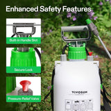 VIVOSUN 1 Gal/4L Pump Sprayer - 3 nozzles, 50 inch hose, pressure relief valve