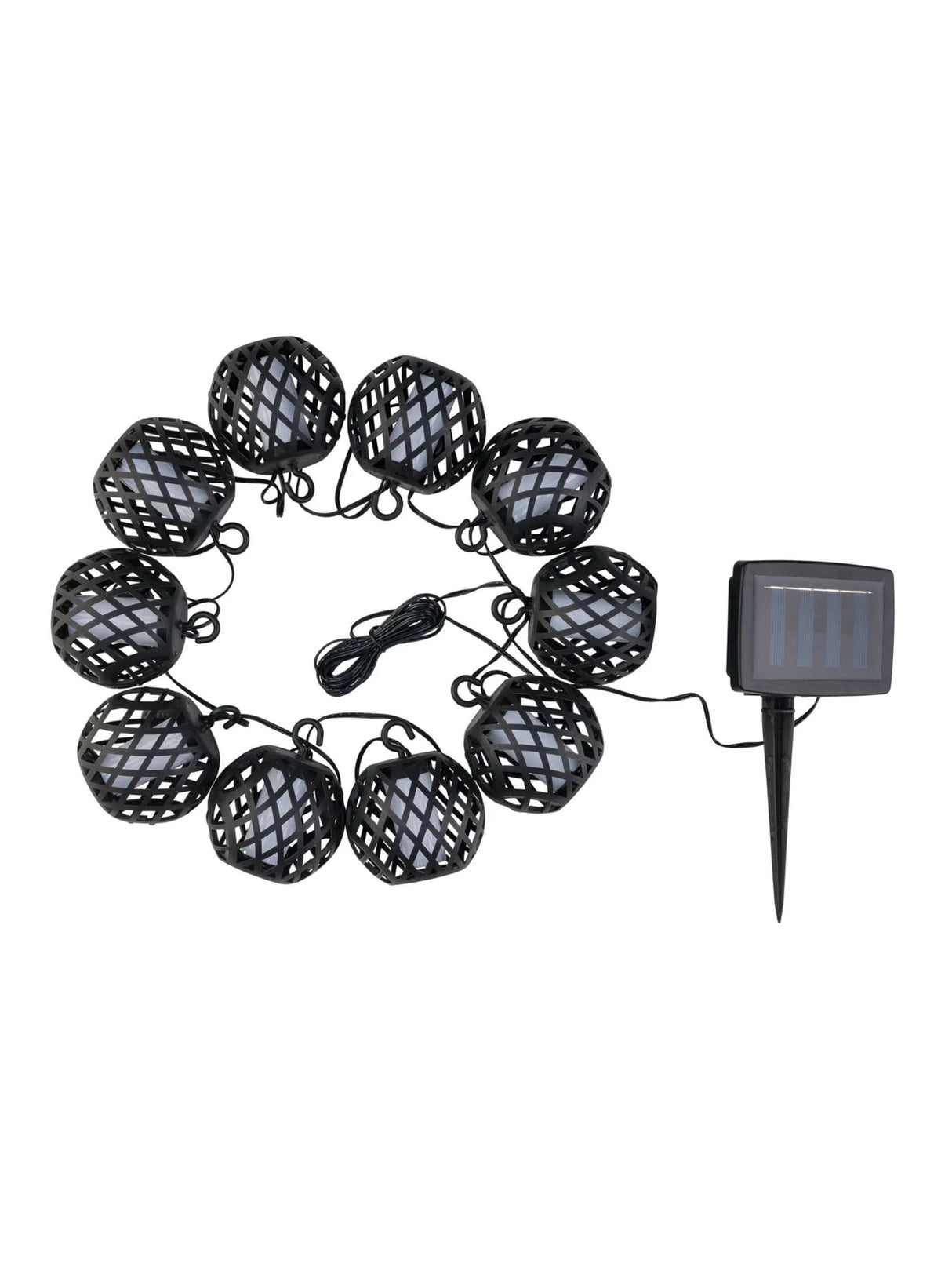 Livarno Home Solar Light Chain - Lattice Design with Amber Flame