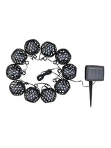 Livarno Home Solar Light Chain - Lattice Design with Amber Flame
