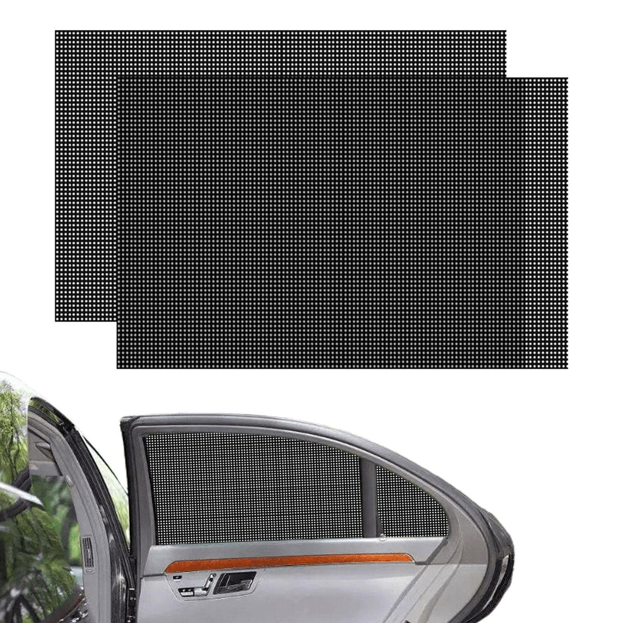 ULTIMATE SPEED Car Sunshade 2-Piece Mesh Set