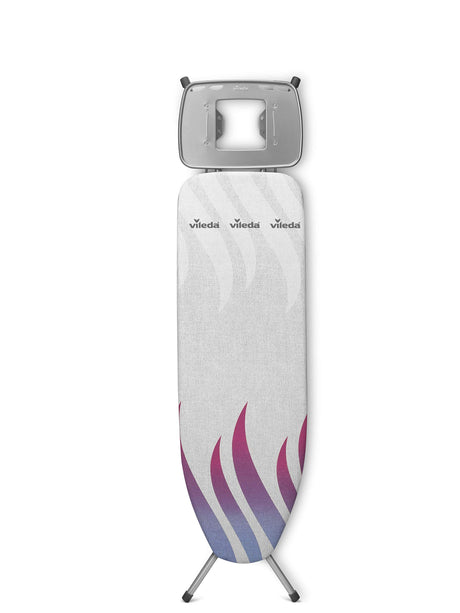 Vileda Total Reflect M Ironing Board in grey with XXL iron stand and adjustable height