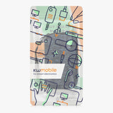 kwmobile Universal Neoprene Phone Pouch - Deep Ocean/Black with Zipper