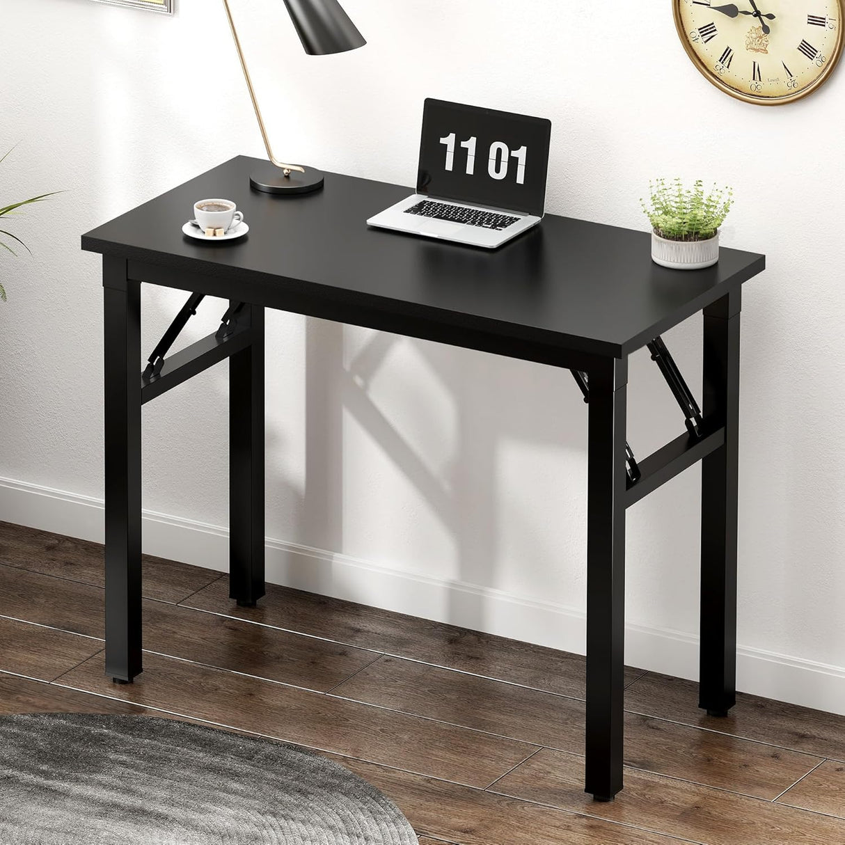 Need Folding Computer Desk - black, 31.5 inch, compact design