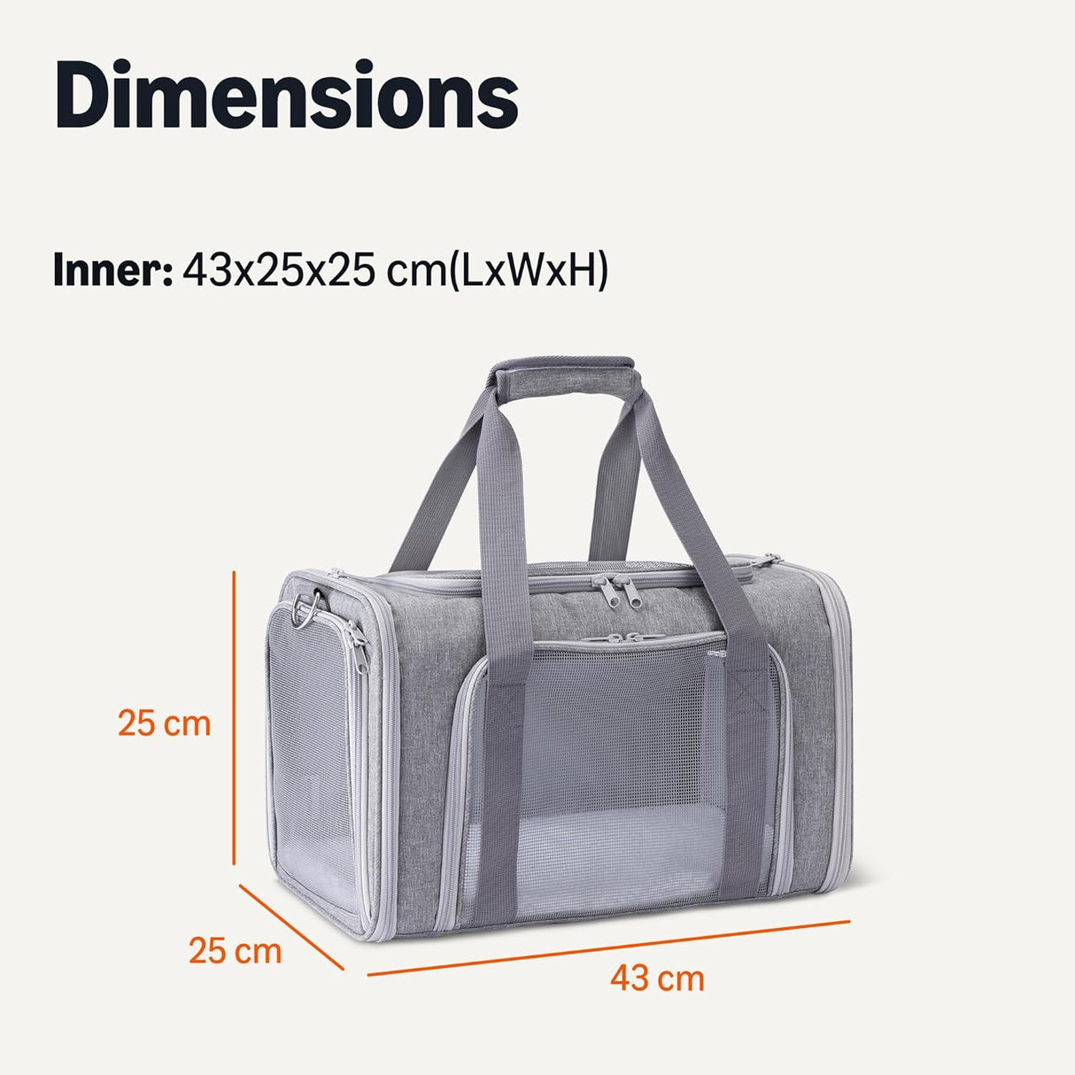 Amazon Basics Soft Pet Carrier - Grey, airline-approved and foldable