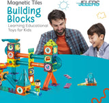 Jelers Pipe Magnetic Building Blocks Set - 150 Pcs with Luminous Balls