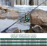 Sougayilang Surf Fishing Rod - IM8 Carbon 3-Piece Travel Spinning