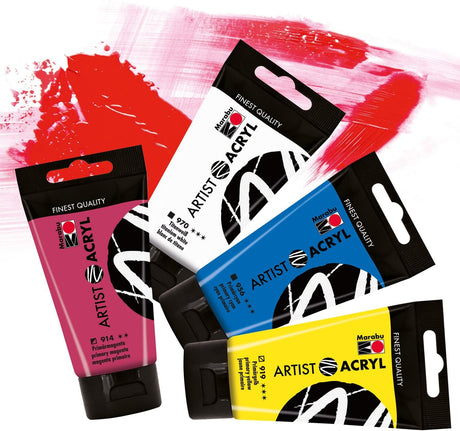 Marabu ARTIST ACRYL Set Primary Colors 4x75ml Tubes