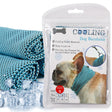 Coppthinktu Dog Cooling Bandana in blue, designed for summer comfort and cooling relief for pets.