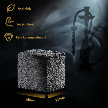 Toros Natural Shisha Charcoal - 26mm, Odourless