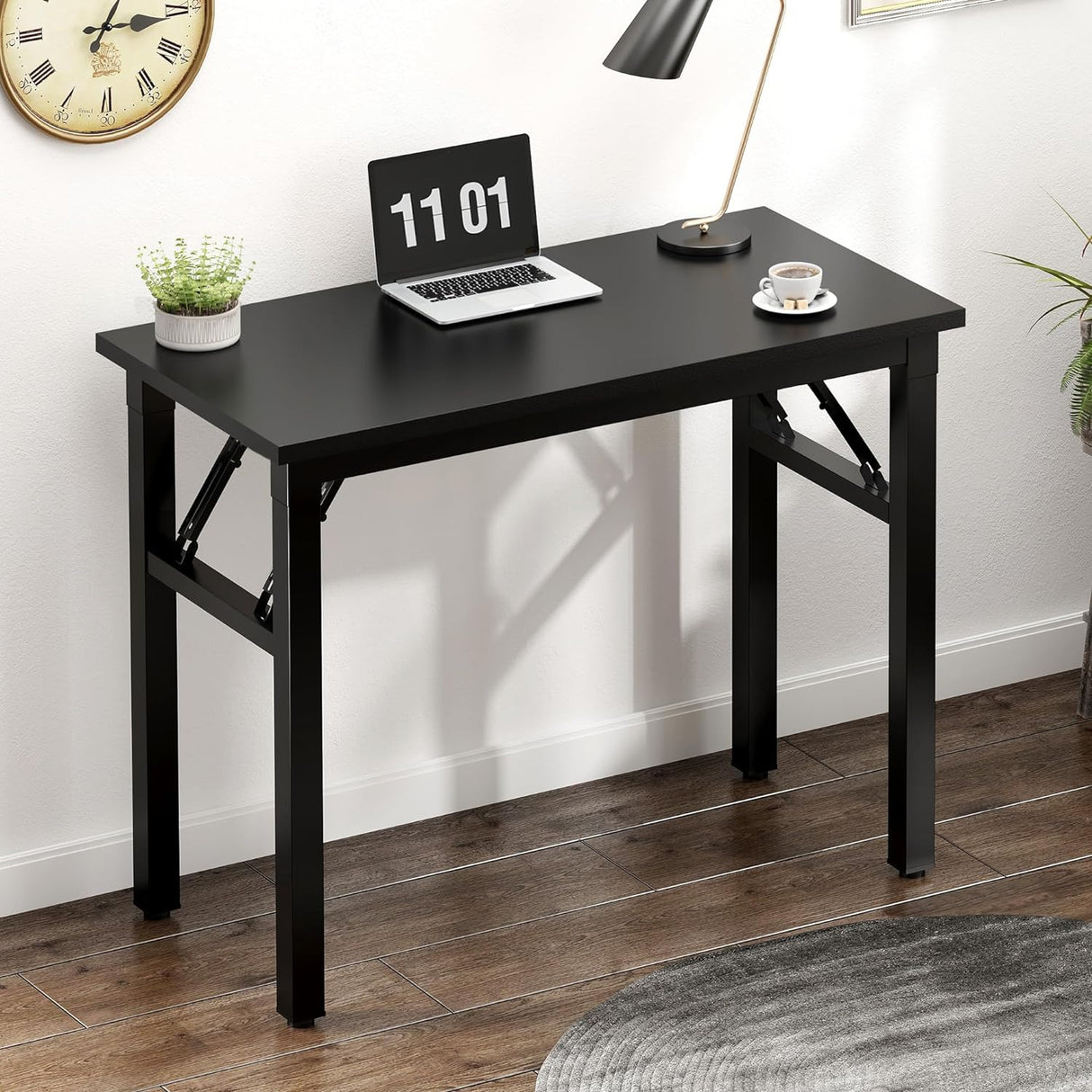 Need Folding Computer Desk - black, 31.5 inch, compact design