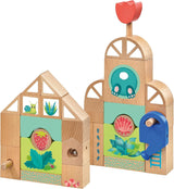 Selecta Tulips Garden Wooden Building Blocks Greenhouses - Multi-Coloured