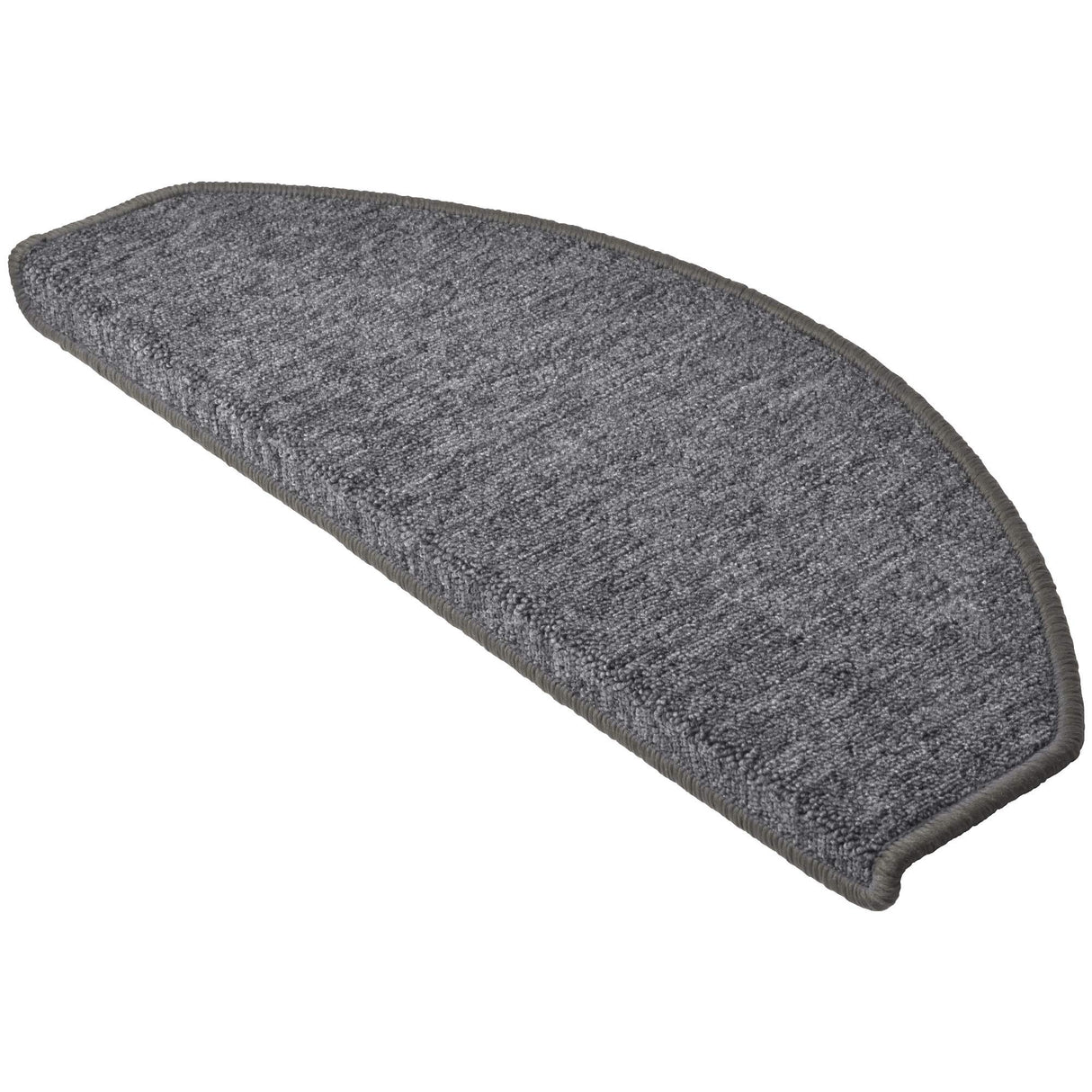 Beautissu anti-slip stair carpet treads in grey, designed for safety and noise reduction.