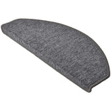 Beautissu anti-slip stair carpet treads in grey, designed for safety and noise reduction.