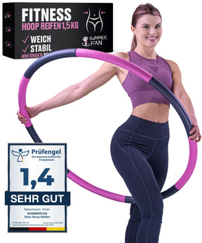 SummerFan Hula Hoop for beginners, featuring a smooth design and adjustable segments for effective workouts.