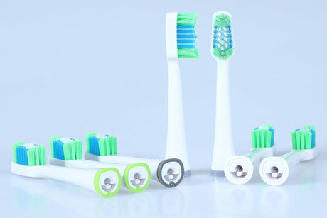 Nevadent Sonic Toothbrush Replacement Heads - 8-pack colored bristles