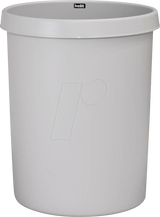 HELIT Waste Paper Basket - Light Grey 30 Litre Capacity