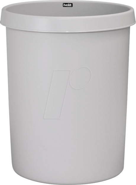 HELIT Waste Paper Basket - Light Grey 30 Litre Capacity