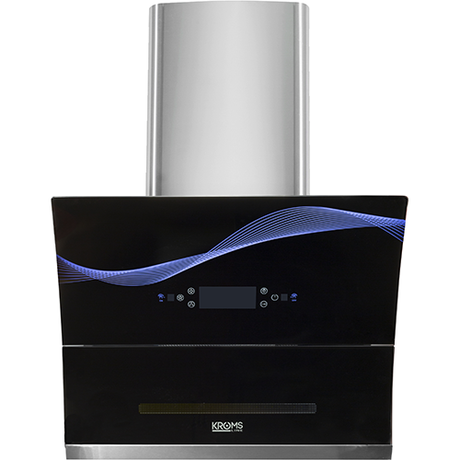 KromsLine KC-AURA-900-TC-BK Decorative Hood - 90 cm Black Glass