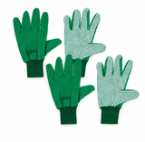 PARKSIDE Garden Gloves - 2 Pairs, Size 8, Green Cotton Grip