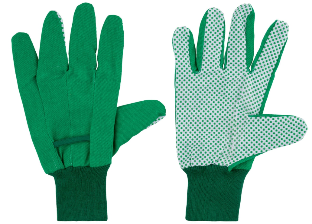 PARKSIDE Garden Gloves - 2 Pairs, Size 8, Green Cotton Grip