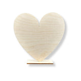 EUROGO Wooden Heart Decoration on Stand - 10 cm Ecological