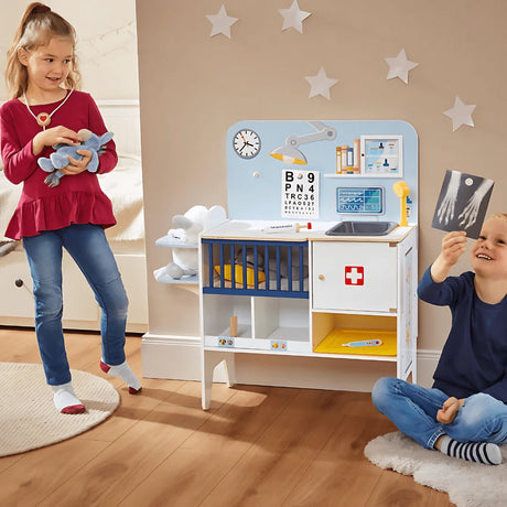 Playtive 2-In-1 Wooden Medical & Veterinary Cabinet