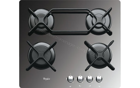 Whirlpool AKT 555/MR Built-in Gas Glass Cooktop - Black Glass Surface