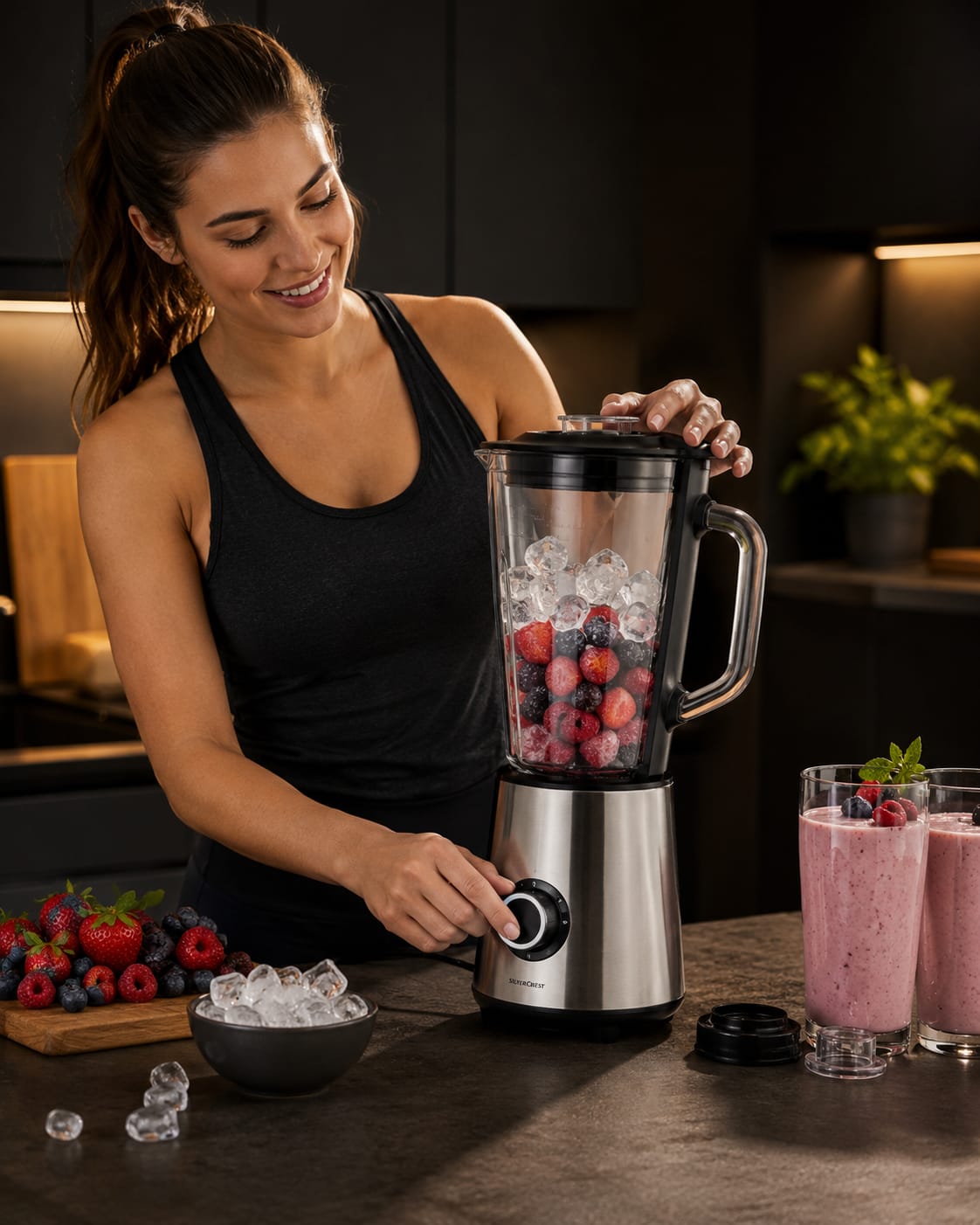 SilverCrest Glass Jar Blender ice crusher