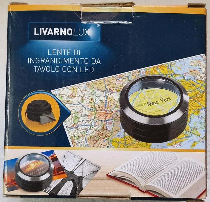 Unbranded Desktop Magnifying Glass with LEDs and Protective Case