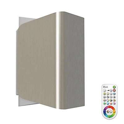 Jedi Idual Temis Nickel Effect LED Outdoor Wall Light 806 Lumens
