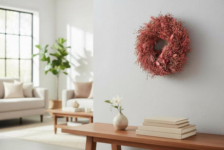 Decorative Dried Flower Wreath - Multicolored