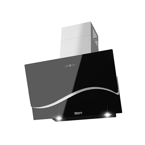KromsLine KC-GLASS-900-TC-BK 90cm Black Glass Decorative Hood - touch control and LED lighting