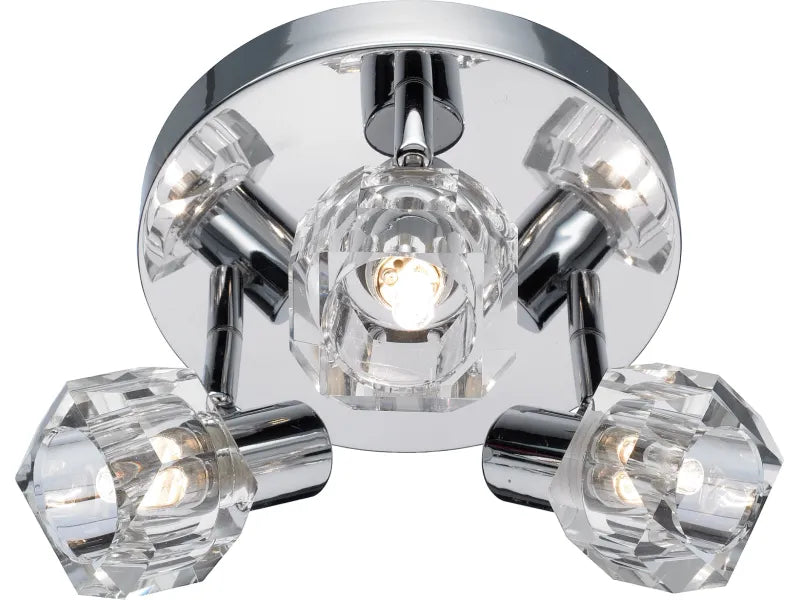 OBI Sarentino Halogen Spotlight 3-Light Chrome