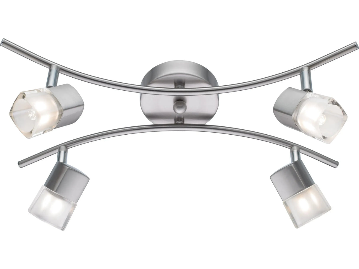 OBI Varo 4-Spot Lamp, Nickel-Matt, 4xG9 Warm White