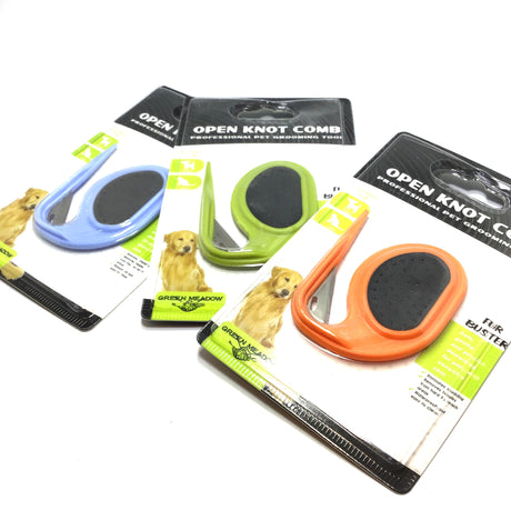Harebone Shears New Moon Open Knot Fur Buster Dog Grooming Comb - Dematting and Deshedding Tool