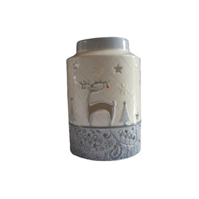 Dekor Ceramic Vase - Candle Holder, 11x17.5cm, Decorative Accessory