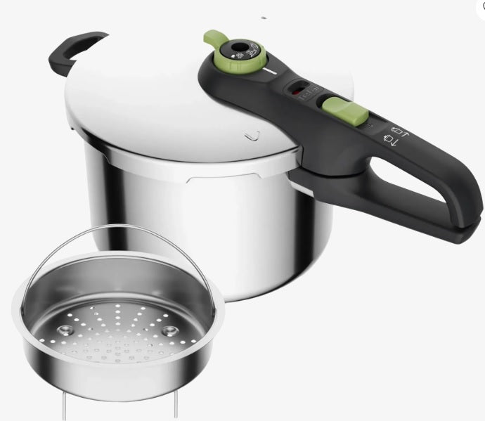 Tefal Secure Trendy Stainless Steel Pressure Cooker 6L