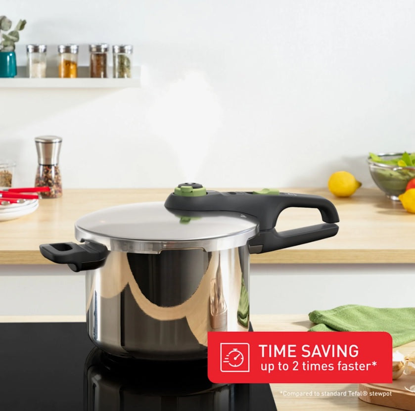 Tefal Secure Trendy Stainless Steel Pressure Cooker 6L