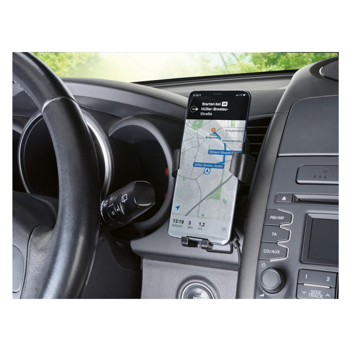 Tronic Car Holder with Qi Charging 10W Fast Charging