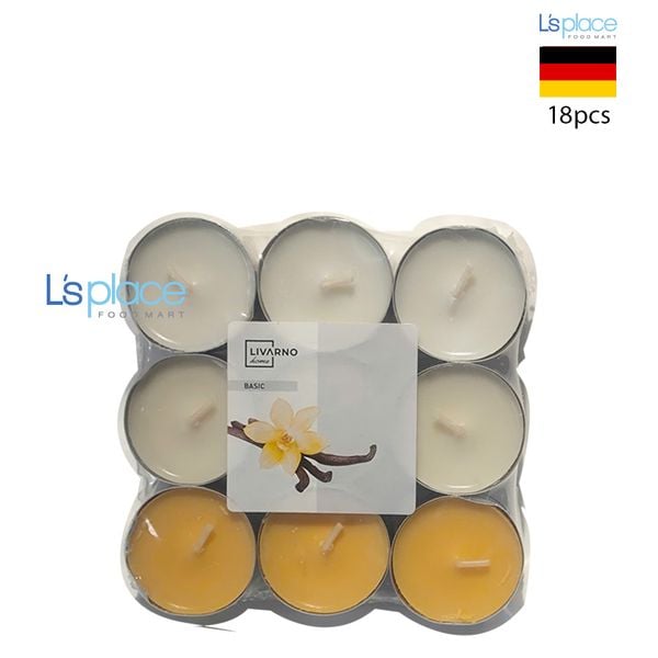 Livarno Home Basic Vanilla Scented Mini Tealight Candles 18-Pack - Vanilla Scented
